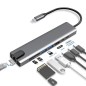 Multi Function Hub Adapter, USB Type C Hub HDMI-Compatible 8 in 1 USB Hub for MacBook and Windows