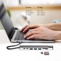 Multi Function Hub Adapter, USB Type C Hub HDMI-Compatible 8 in 1 USB Hub for MacBook and Windows