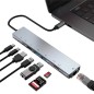 Multi Function Hub Adapter, USB Type C Hub HDMI-Compatible 8 in 1 USB Hub for MacBook and Windows