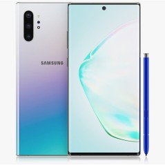 Samsung Galaxy Note 10+, 256 GB, Aura Glow Silver, fully unlocked ( renewed)