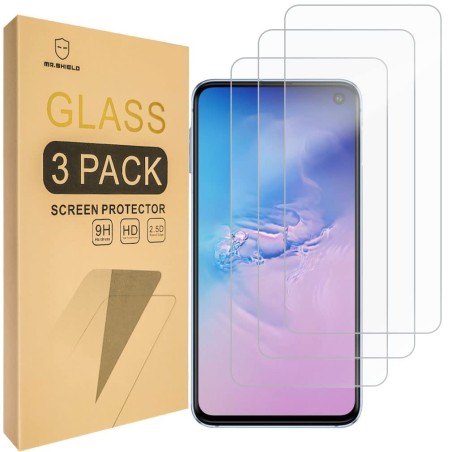 Mr. Shield ( 3- Pack ) Designed for Samsung Galaxy S10e ( Tempered Glass) Screen Protector with Lifetime Replacement